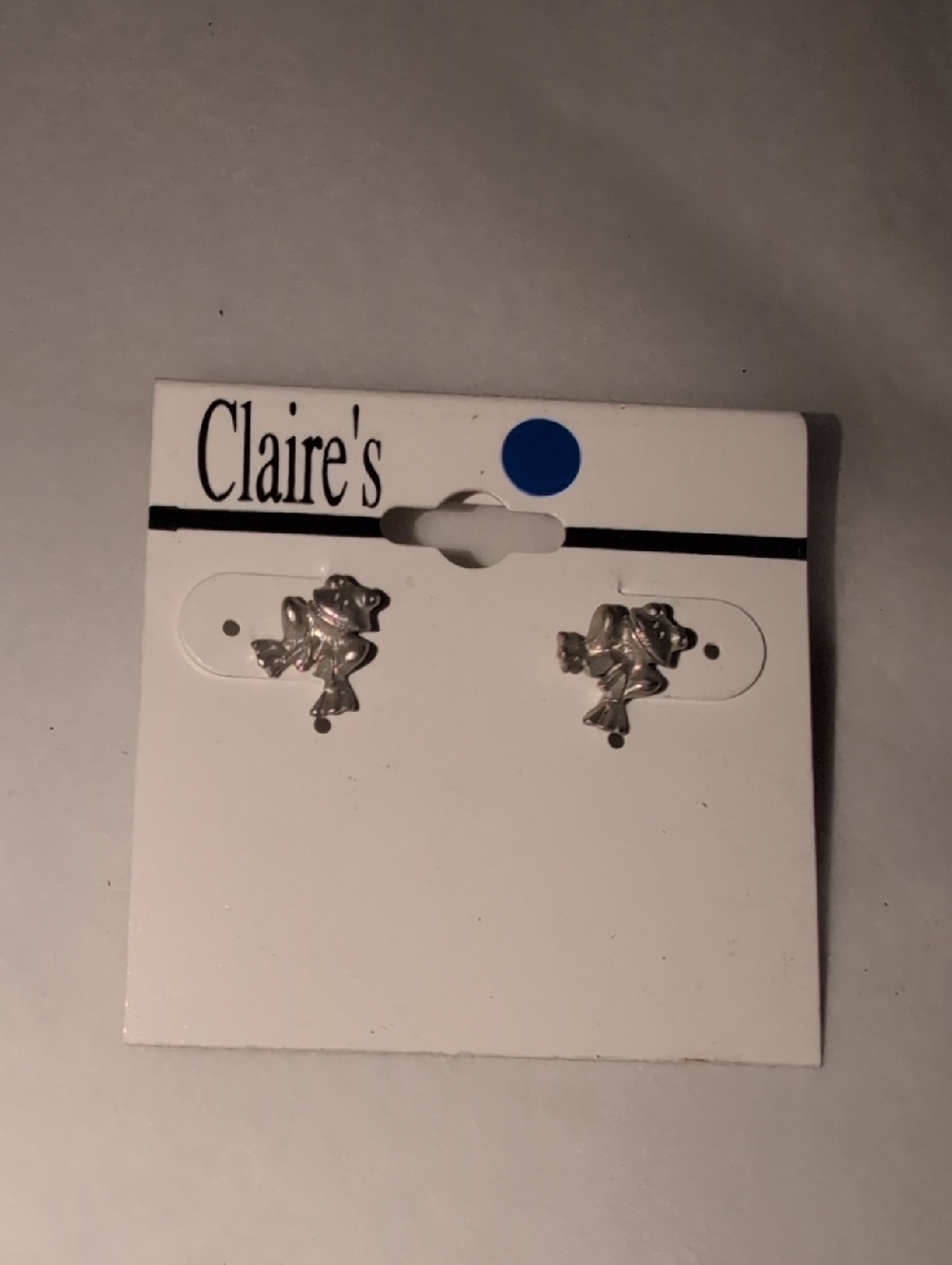 ❤️‍🔥10/$10❤️‍🔥 NEW ♡ Claire's Silver Frog Charm Stud Earrings